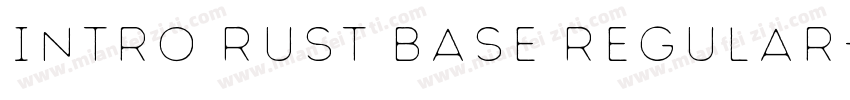 Intro Rust Base Regular字体转换